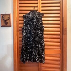 Vintage 90s ditsy floral rayon romper size XL - plus size shorts mini dress